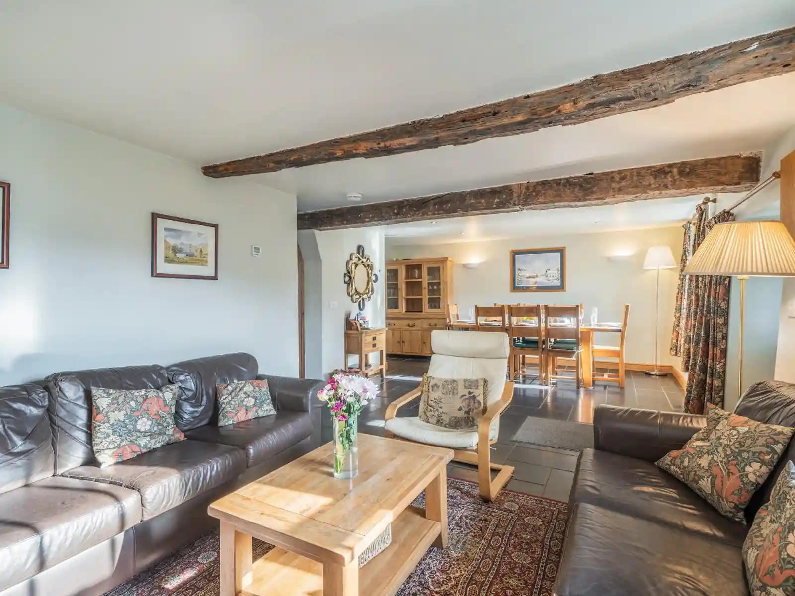 Looking back from the lounge towards the open plan dining area
