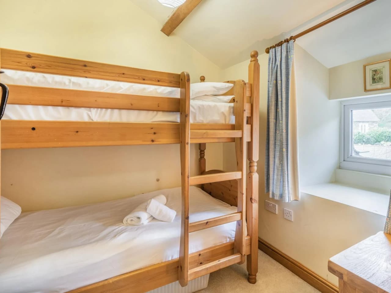 A view into the fourth bedroom with bunk beds
